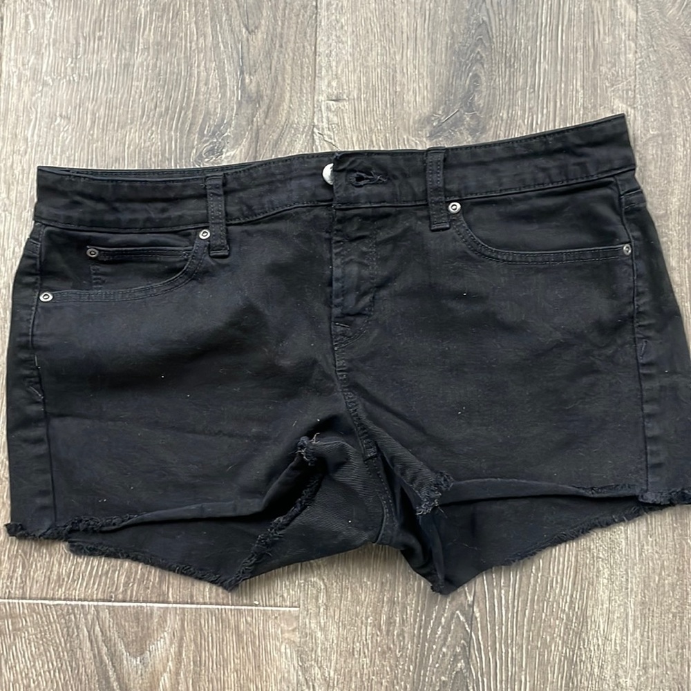 Black Jean Shorts